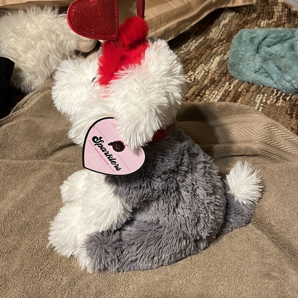 FAO Schwartz Sparklers the Old English Sheepdog with blue eyes and headband - Picture 2 of 6
